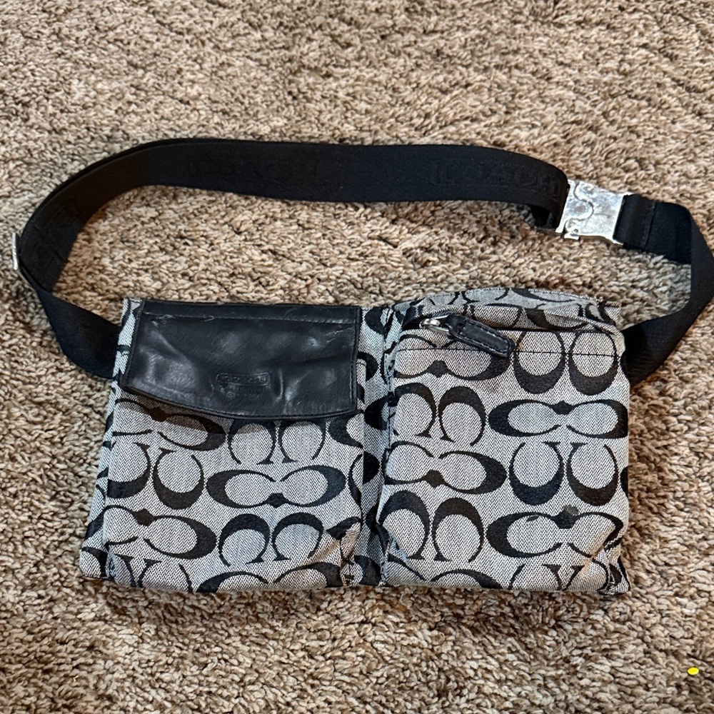 Coach Black and Gray Crossbody Bag
